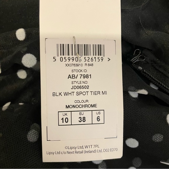 🌸12. Lipsy Polka Dot Tulle Dress - Picture 8 of 12